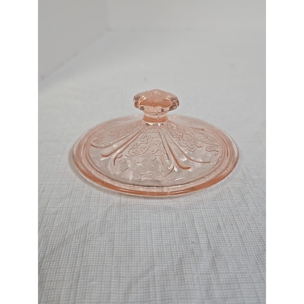 Jeannette Cherry Blossom Pink Sugar Bowl REPLACEMENT Lid 1930s Vintage
